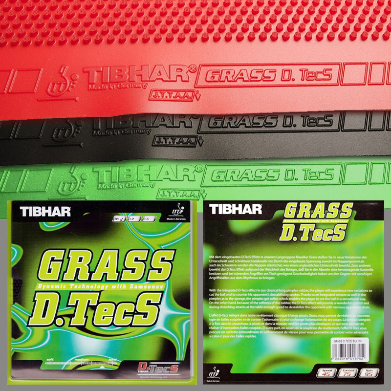 Table Tennis Film - TIBHAR Grass D.TecS Gomma per Racchetta